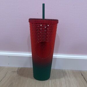 Starbucks Disney Festive Red and Green Tumbler